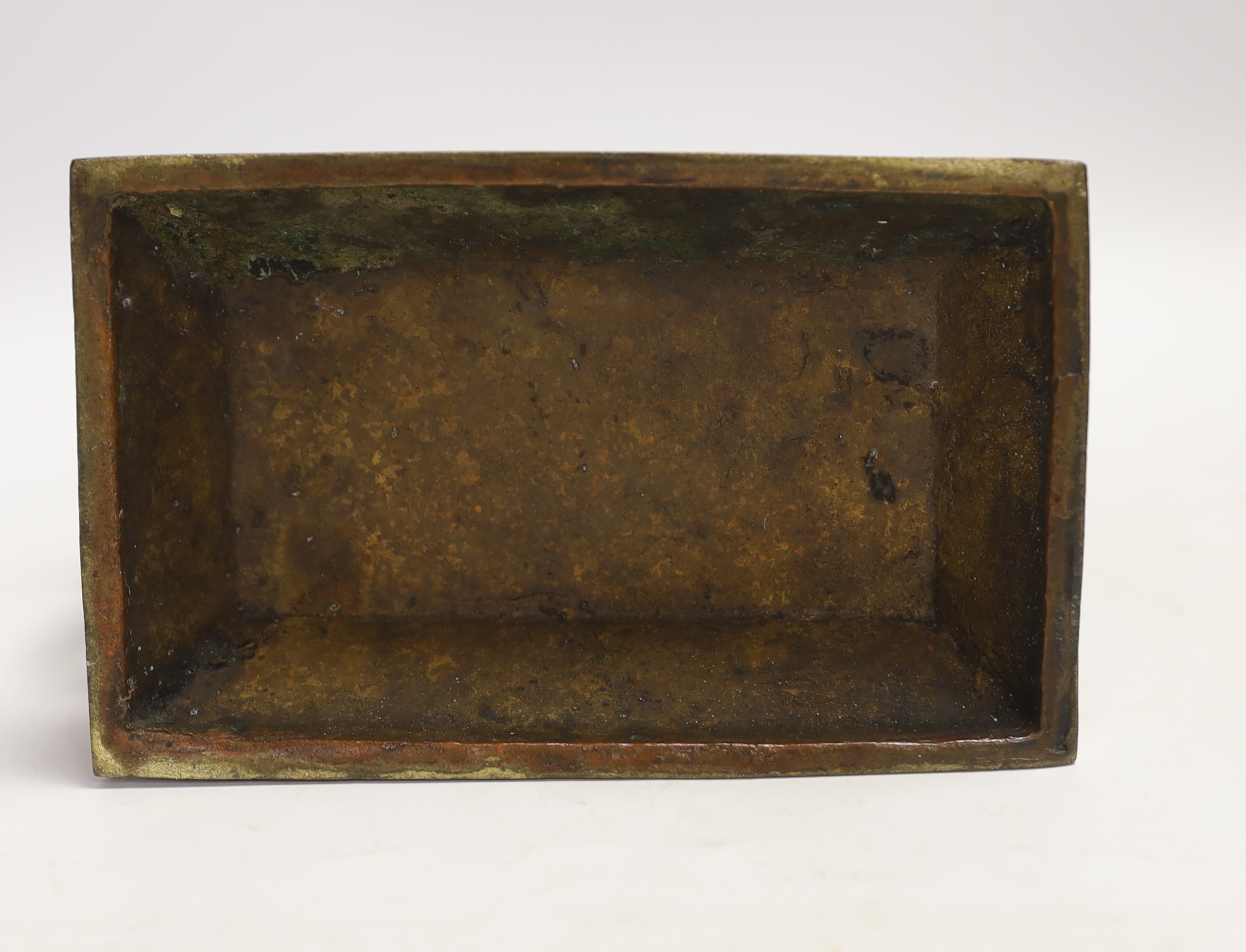 An Indian bronze model of an elephant, 18cm high